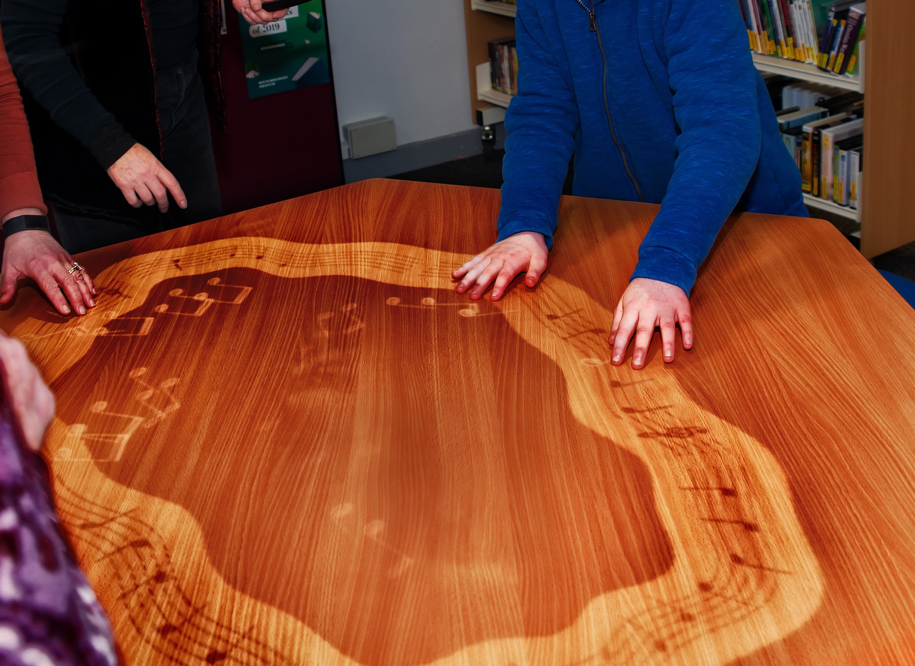 A musical game is being played on a Magic Table